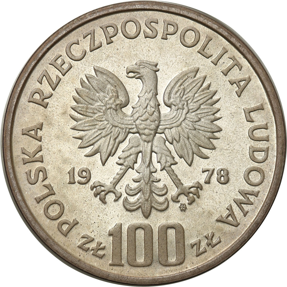 PRL. PRÓBA srebro 100 złotych 1978 Bóbr